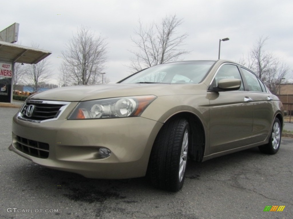 2009 Accord EX-L V6 Sedan - Bold Beige Metallic / Ivory photo #6