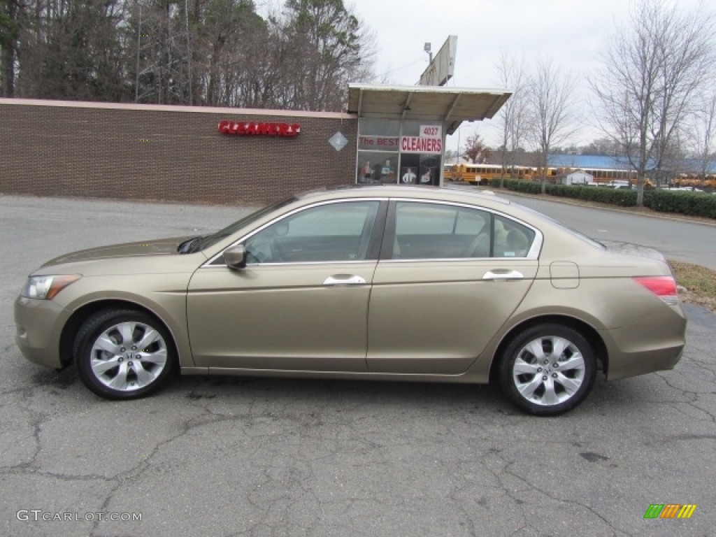 2009 Accord EX-L V6 Sedan - Bold Beige Metallic / Ivory photo #7