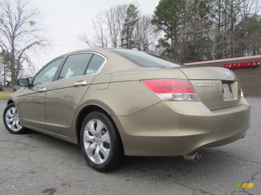 2009 Accord EX-L V6 Sedan - Bold Beige Metallic / Ivory photo #8