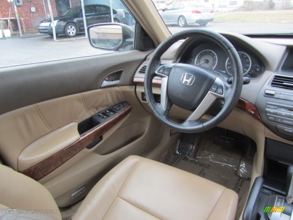 2009 Accord EX-L V6 Sedan - Bold Beige Metallic / Ivory photo #12