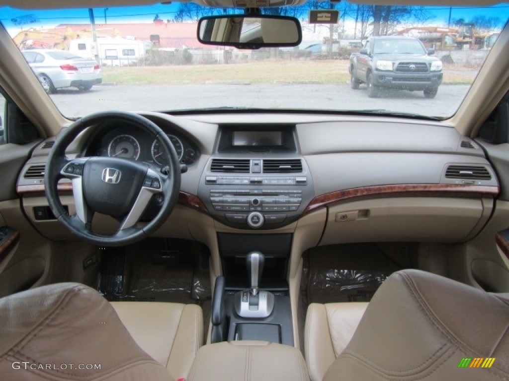 2009 Accord EX-L V6 Sedan - Bold Beige Metallic / Ivory photo #13