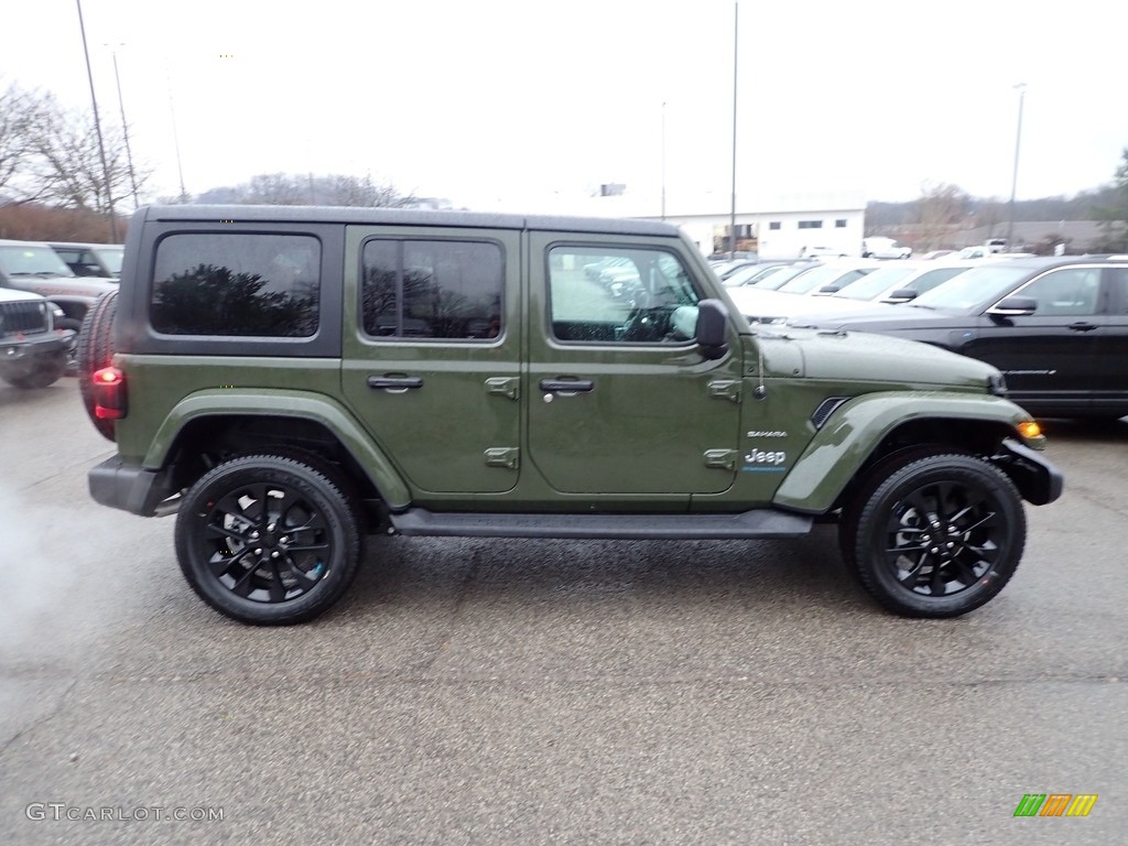 Sarge Green 2023 Jeep Wrangler Unlimited Sahara 4XE Hybrid Exterior Photo #145504057