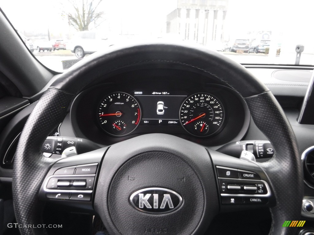 2020 Kia Stinger GT1 AWD Black Steering Wheel Photo #145504951