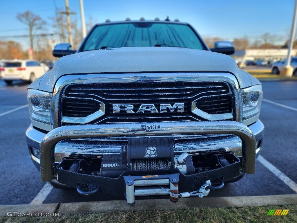 2017 2500 Laramie Longhorn Crew Cab 4x4 - Pearl White / Black/Cattle Tan photo #2