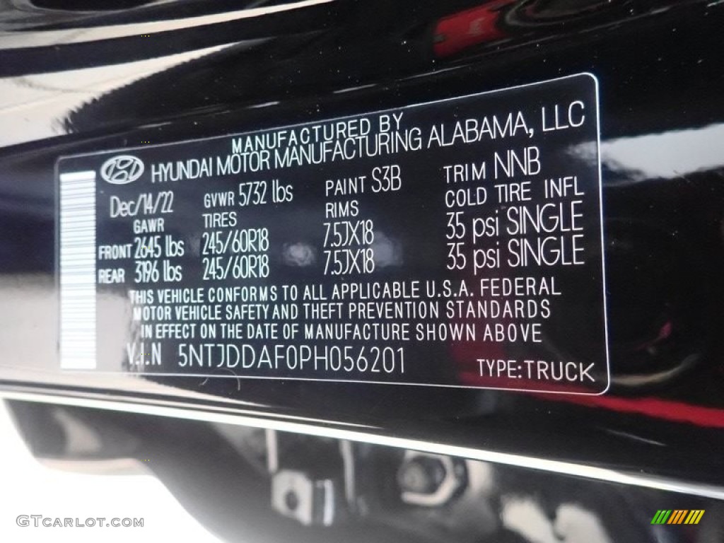 2023 Hyundai Santa Cruz SEL Premium AWD Color Code Photos