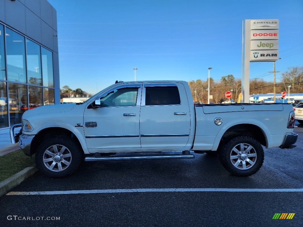 Pearl White 2017 Ram 2500 Laramie Longhorn Crew Cab 4x4 Exterior Photo #145505966
