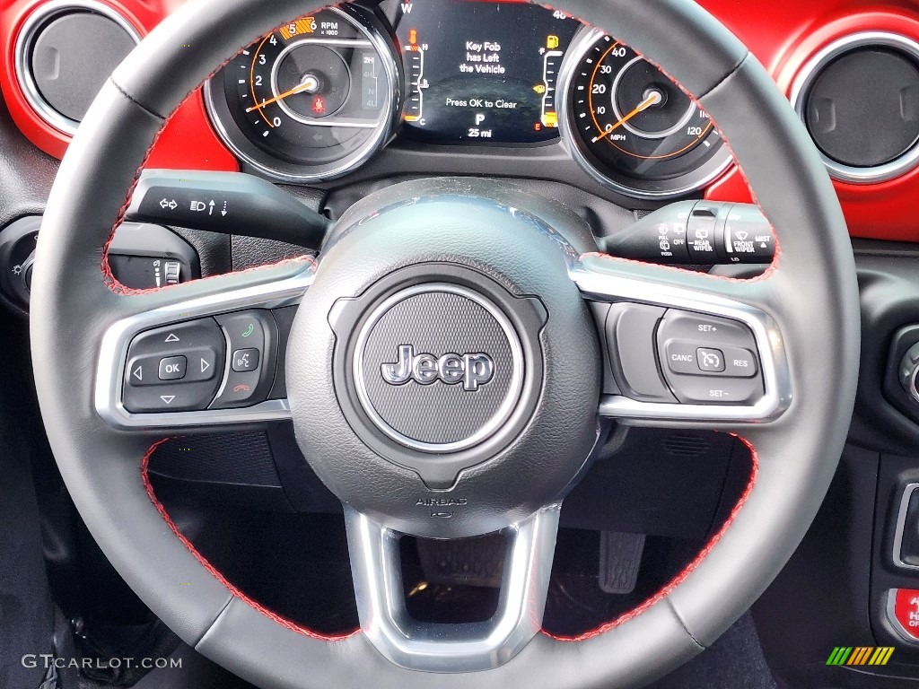 2023 Jeep Wrangler Unlimited Rubicon 4x4 Black Steering Wheel Photo #145506288