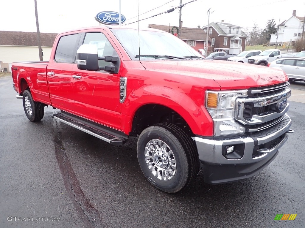 2022 F250 Super Duty XLT Crew Cab 4x4 - Race Red / Medium Earth Gray photo #7