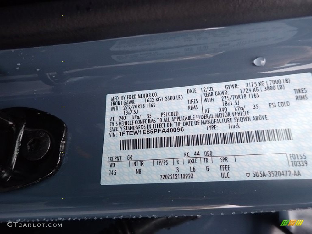 2023 Ford F150 Tremor SuperCrew 4x4 G4 Photo #145508733