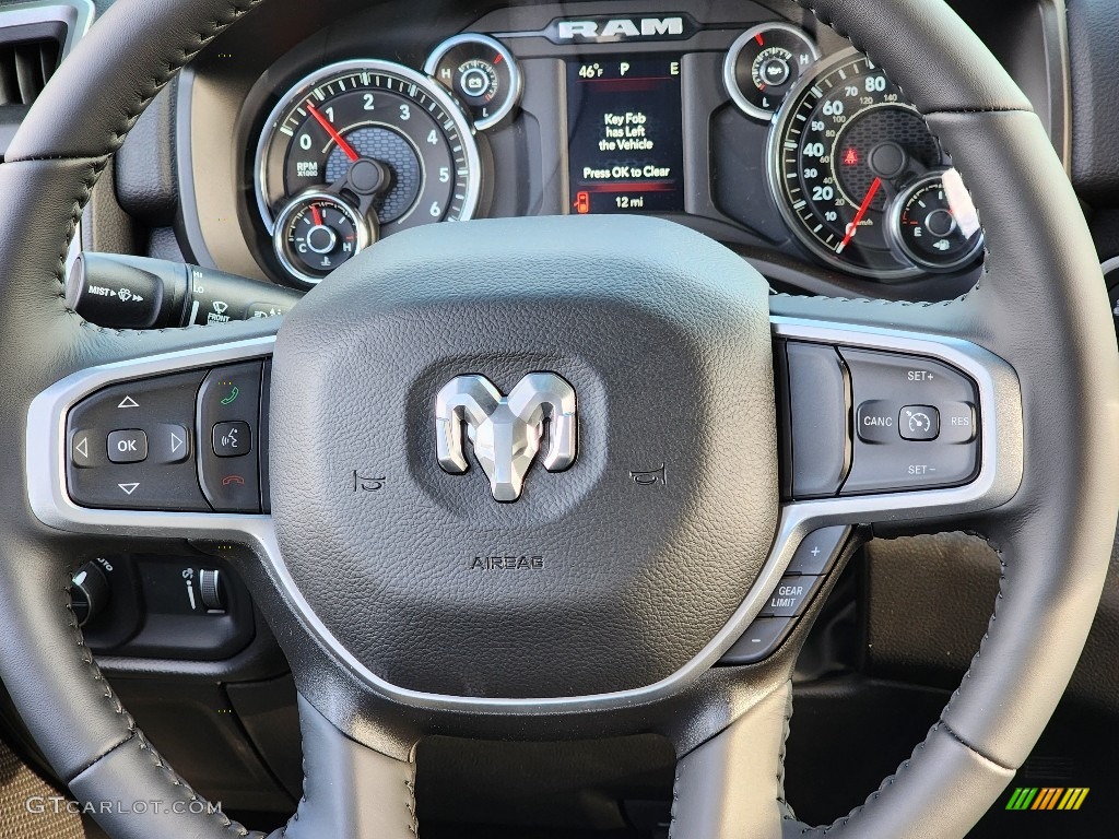 2023 Ram 1500 Big Horn Crew Cab 4x4 Black Steering Wheel Photo #145509099