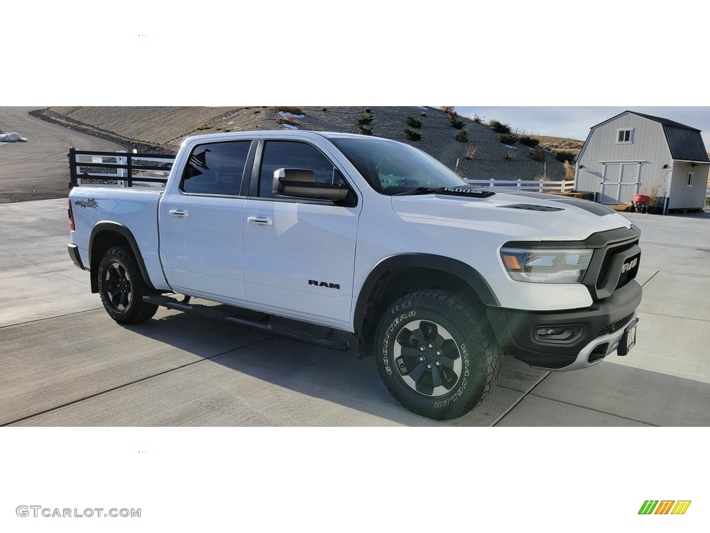 2019 1500 Rebel Crew Cab 4x4 - Bright White / Black/Red photo #1