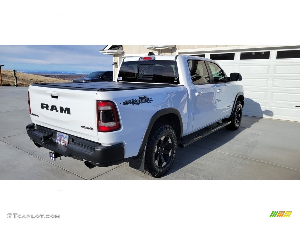 2019 1500 Rebel Crew Cab 4x4 - Bright White / Black/Red photo #5