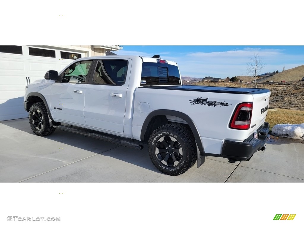 2019 1500 Rebel Crew Cab 4x4 - Bright White / Black/Red photo #6