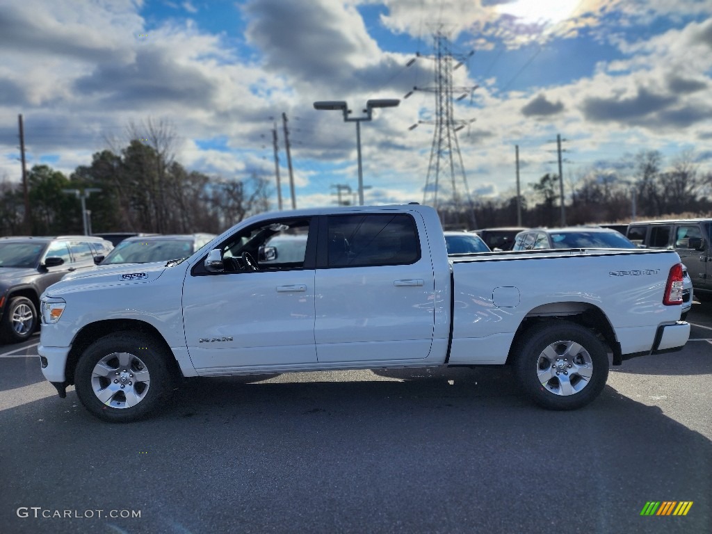 Bright White 2023 Ram 1500 Big Horn Crew Cab 4x4 Exterior Photo #145511092
