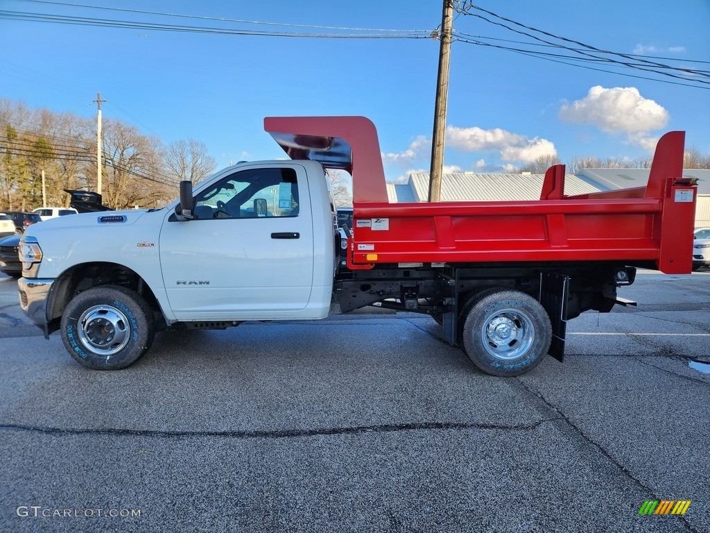 Bright White 2022 Ram 3500 Tradesman Regular Cab 4x4 Dump Truck Exterior Photo #145511931