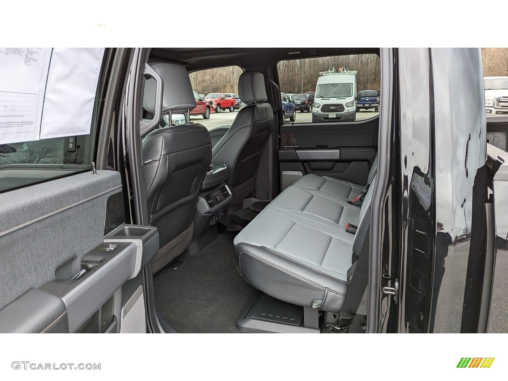 Black/Slate Gray Interior 2023 Ford F150 Lightning Lariat 4x4 Photo #145512324