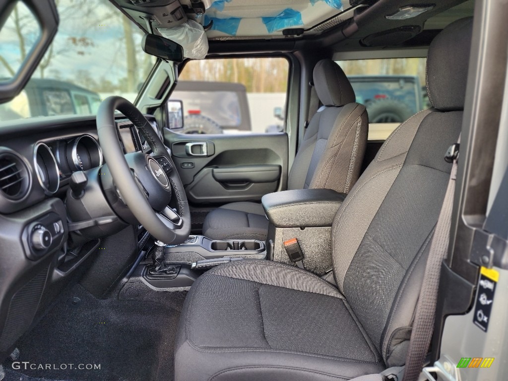 Black Interior 2023 Jeep Wrangler Willys 4x4 Photo #145512382