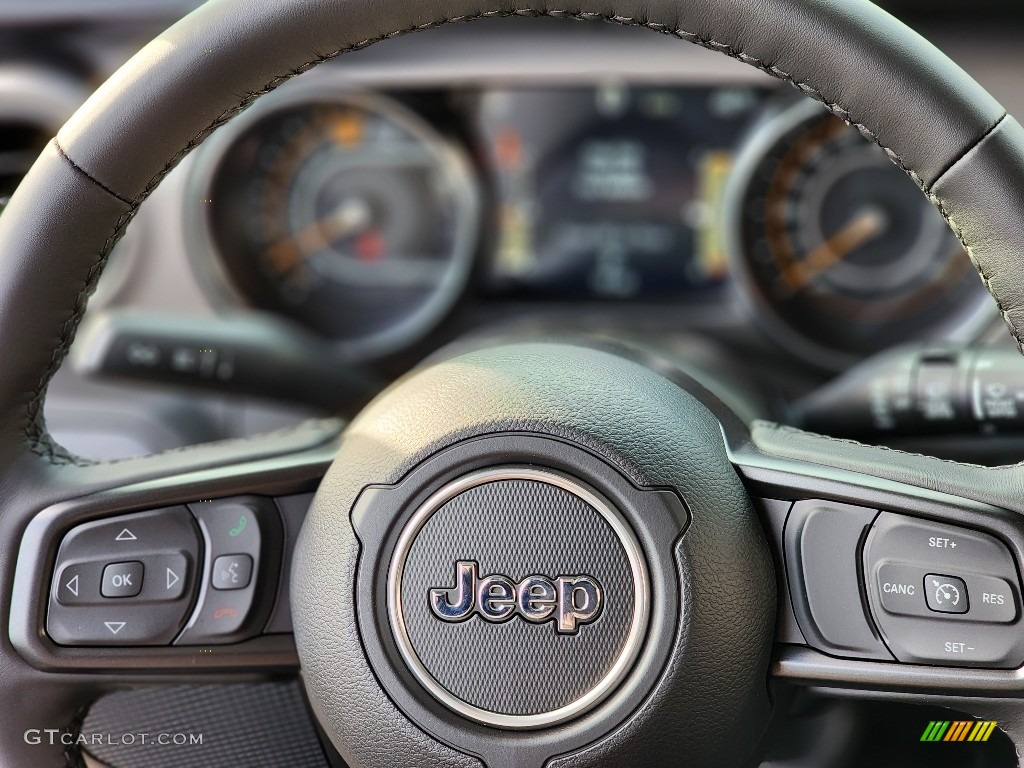 2023 Jeep Wrangler Willys 4x4 Black Steering Wheel Photo #145512477