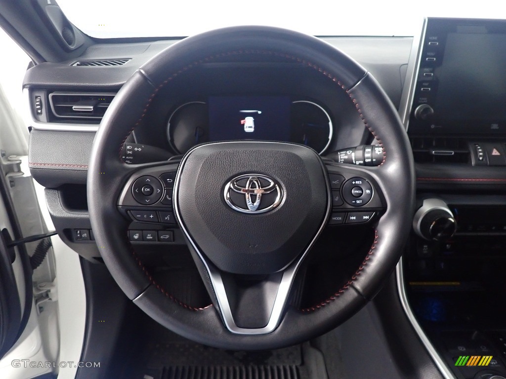 2021 Toyota RAV4 Prime XSE AWD Plug-In Hybrid Black Steering Wheel Photo #145513455