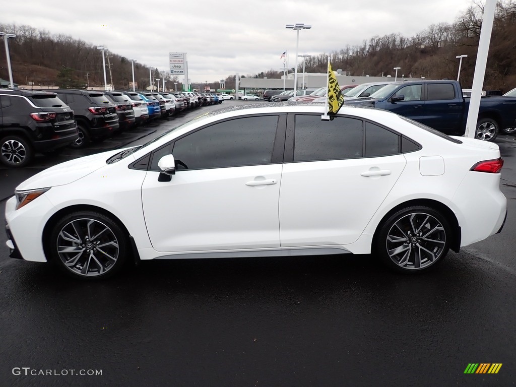 Super White 2021 Toyota Corolla SE Nightshade Edition Exterior Photo #145513827