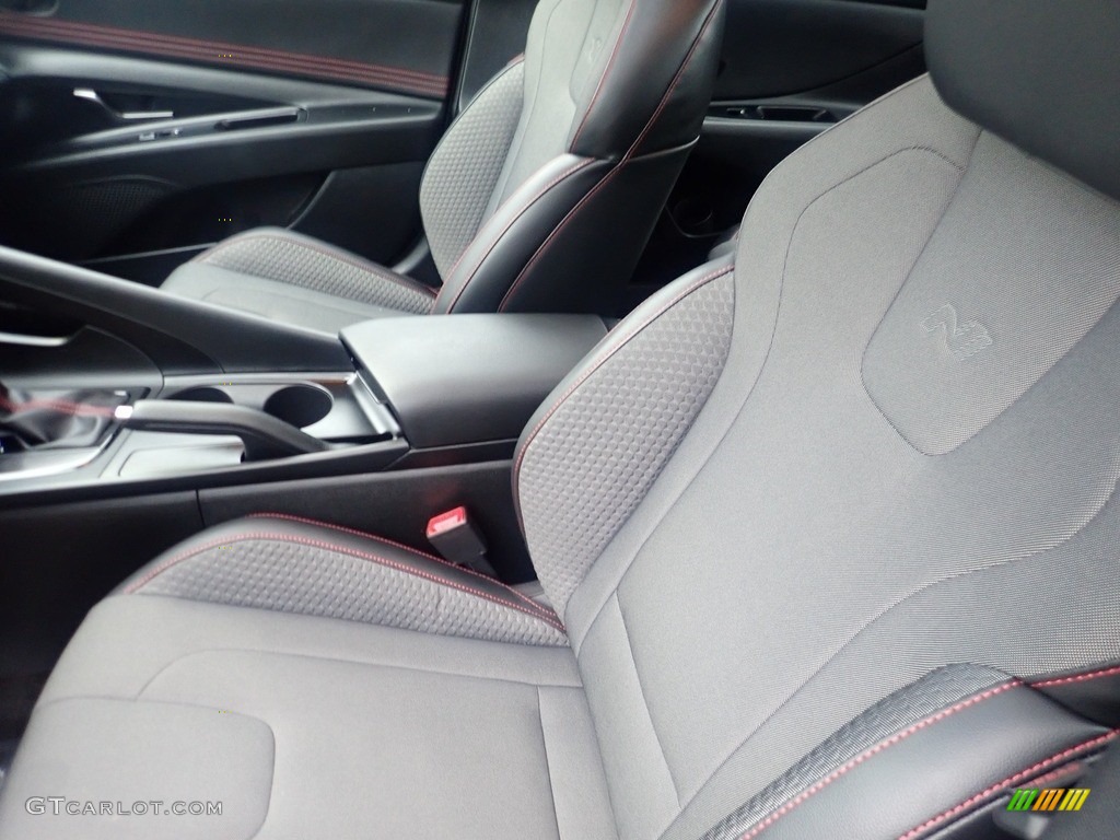 Black Interior 2023 Hyundai Elantra N-Line Photo #145514076