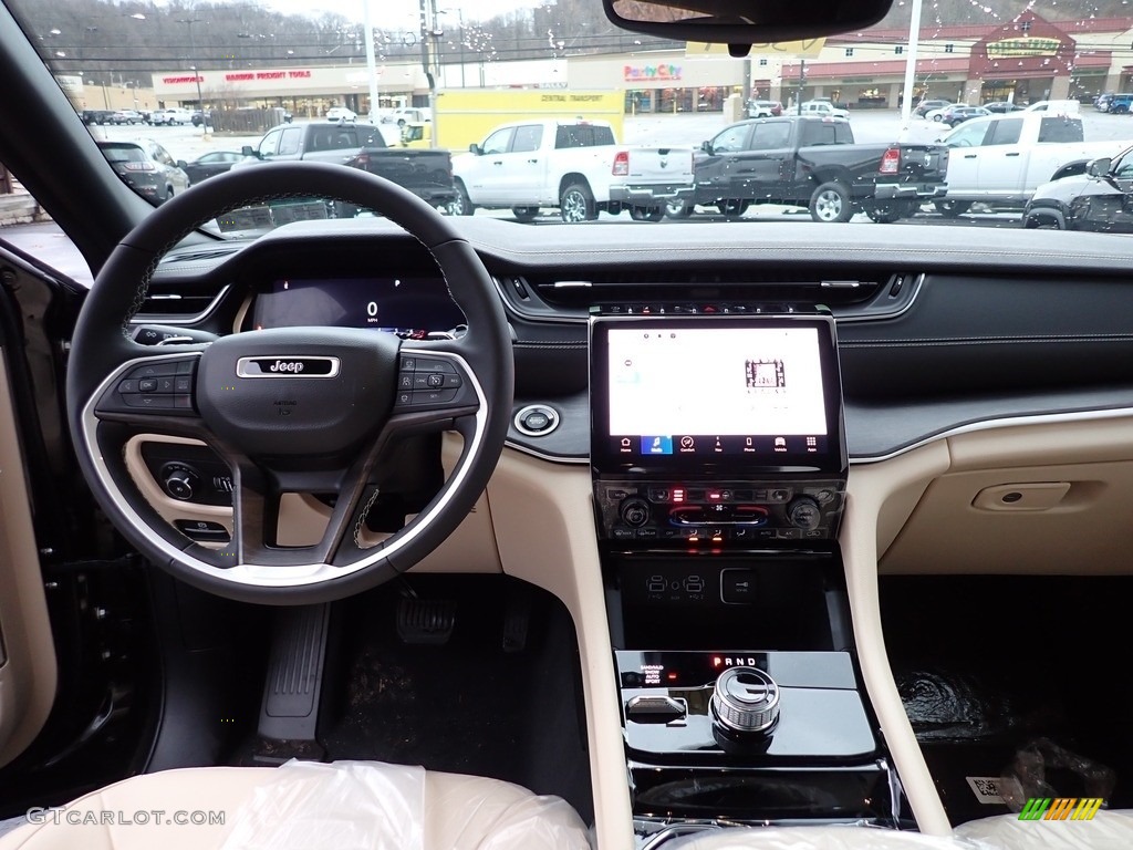2023 Jeep Grand Cherokee L Limited 4x4 Wicker Beige/Global Black Dashboard Photo #145514166