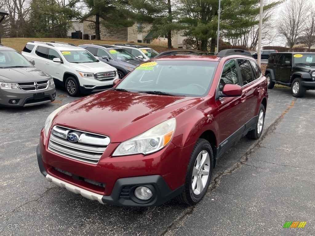 2013 Outback 2.5i Limited - Venetian Red Pearl / Off Black Leather photo #2