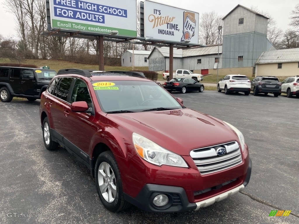 2013 Outback 2.5i Limited - Venetian Red Pearl / Off Black Leather photo #7