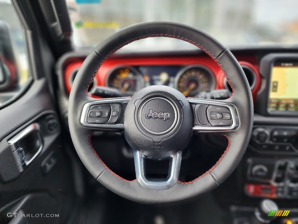 2023 Jeep Wrangler Unlimited Rubicon 4x4 Black Steering Wheel Photo #145515560