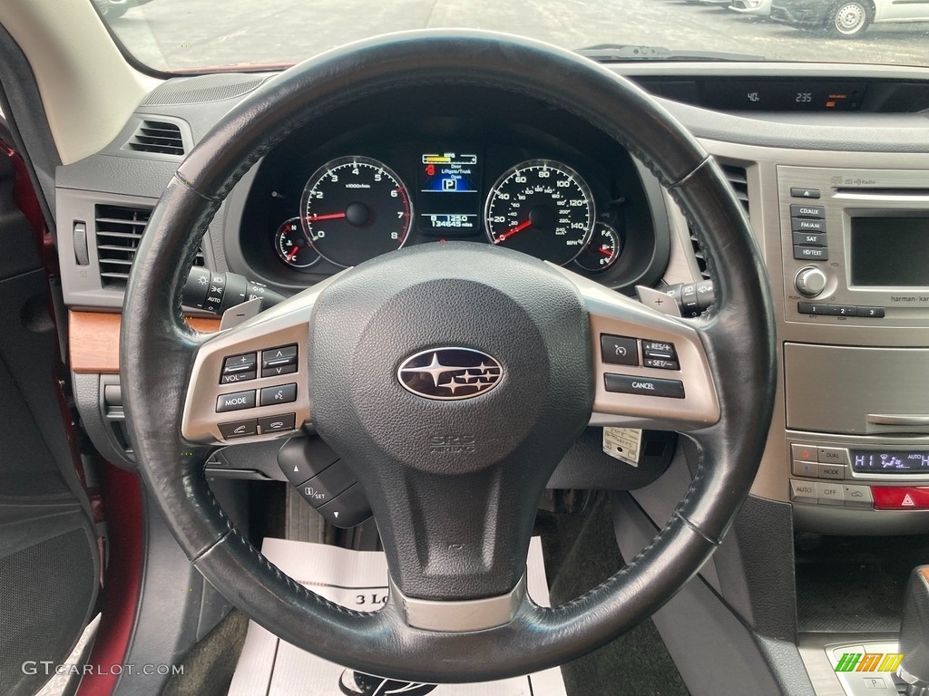 2013 Outback 2.5i Limited - Venetian Red Pearl / Off Black Leather photo #22