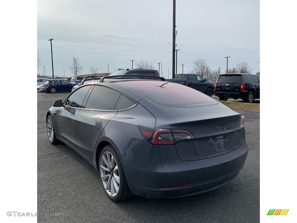 2018 Model 3 Long Range - Midnight Silver Metallic / Black photo #6