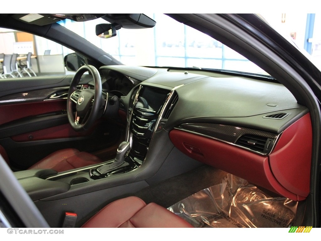 2014 Cadillac ATS 2.0L Turbo AWD Morello Red/Jet Black Dashboard Photo #145516253
