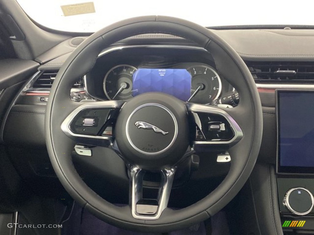 2023 Jaguar F-PACE P250 S Ebony/Ebony Steering Wheel Photo #145516811