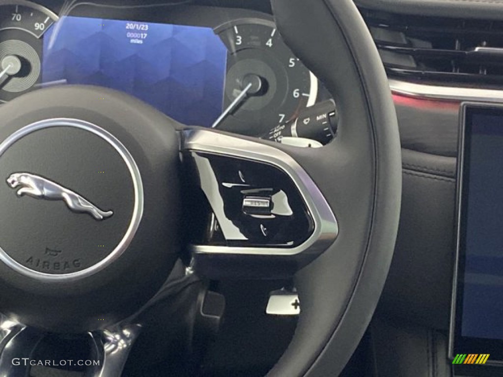 2023 Jaguar F-PACE P250 S Ebony/Ebony Steering Wheel Photo #145516823