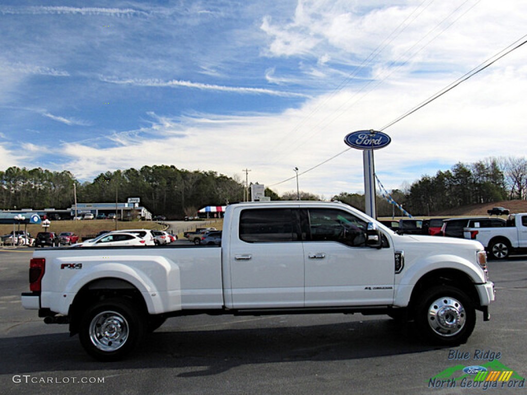 Star White Metallic Tri-Coat 2022 Ford F450 Super Duty Platinum Crew Cab 4x4 Exterior Photo #145517533