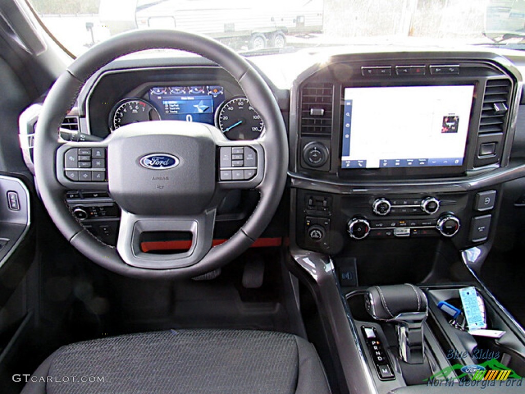 2023 Ford F150 XLT SuperCrew 4x4 Black Dashboard Photo #145518067