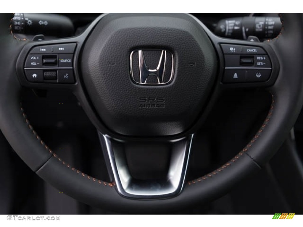 2023 Honda CR-V Sport AWD Hybrid Black Steering Wheel Photo #145518274