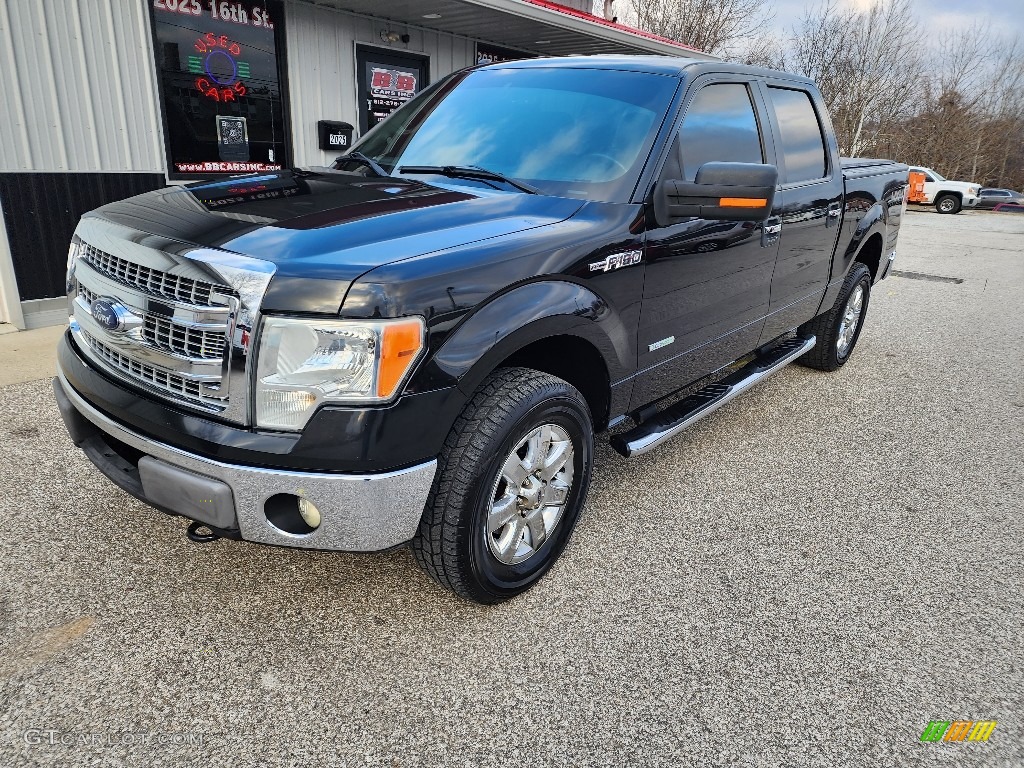 2013 F150 XLT SuperCrew 4x4 - Tuxedo Black Metallic / Steel Gray photo #8