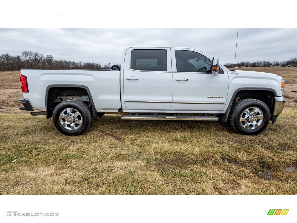 Summit White 2018 GMC Sierra 2500HD SLT Crew Cab 4x4 Exterior Photo #145521221