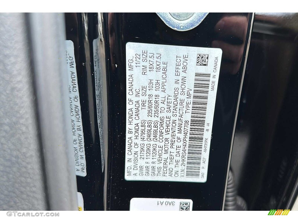 2023 Honda CR-V EX AWD Color Code Photos