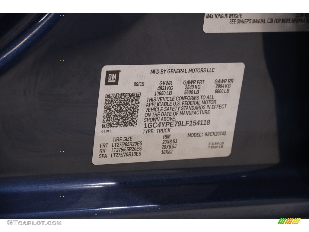 2020 Silverado 2500HD LTZ Crew Cab 4x4 - Northsky Blue Metallic / Jet Black photo #23