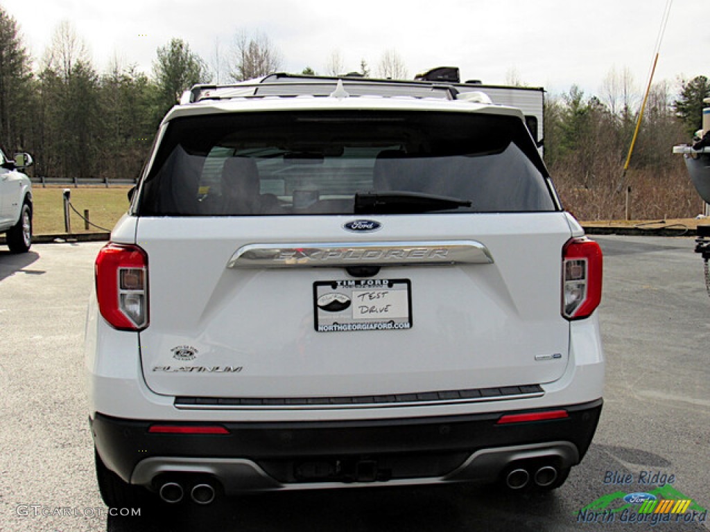 2020 Explorer Platinum 4WD - Star White Metallic Tri-Coat / Sandstone photo #4