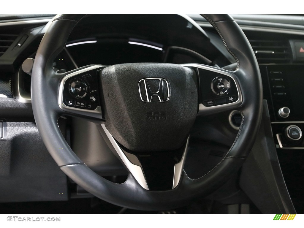 2021 Honda Civic Sport Sedan Black Steering Wheel Photo #145524656