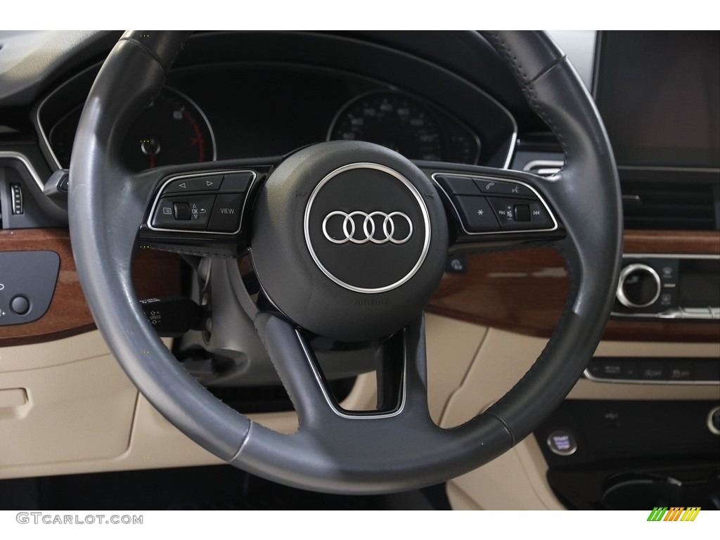 2020 Audi A5 Sportback Premium quattro Atlas Beige Steering Wheel Photo #145526273