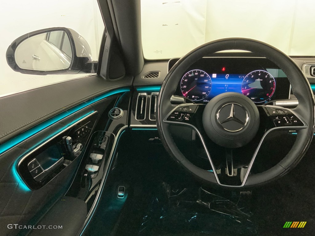 2023 Mercedes-Benz S 580 4Matic Sedan Black Steering Wheel Photo #145526435
