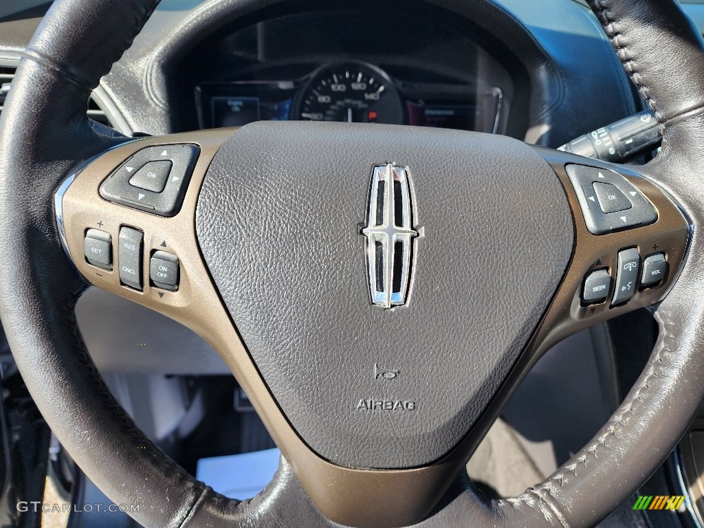 2014 Lincoln MKX AWD Charcoal Black Steering Wheel Photo #145526732