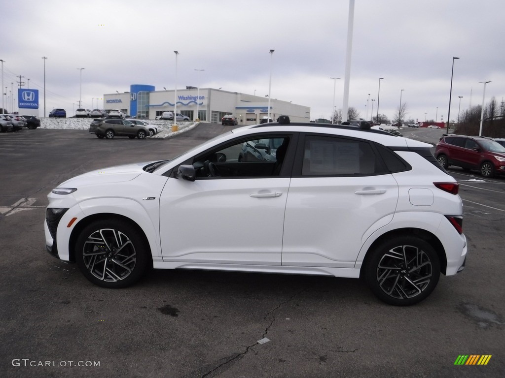 Lunar White 2022 Hyundai Kona N Line AWD Exterior Photo #145526807