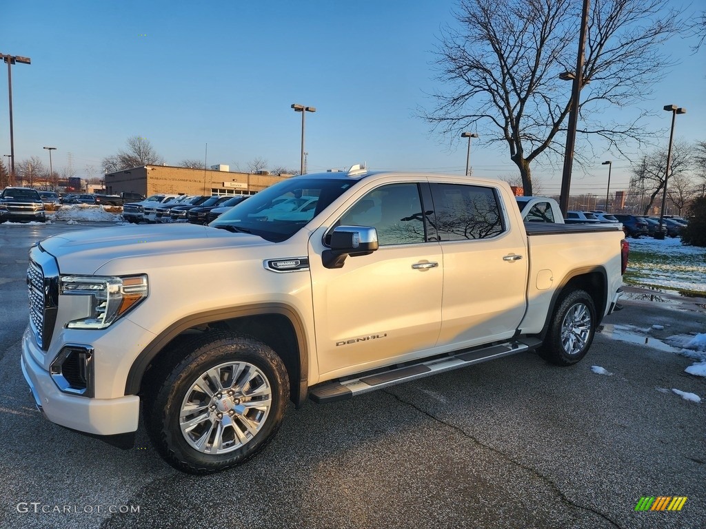 2021 Sierra 1500 Denali Crew Cab 4WD - White Frost Tricoat / Jet Black photo #1