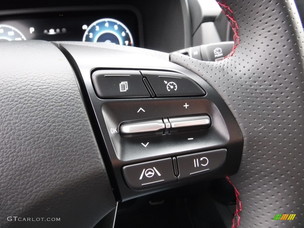 2022 Hyundai Kona N Line AWD Black Steering Wheel Photo #145527248