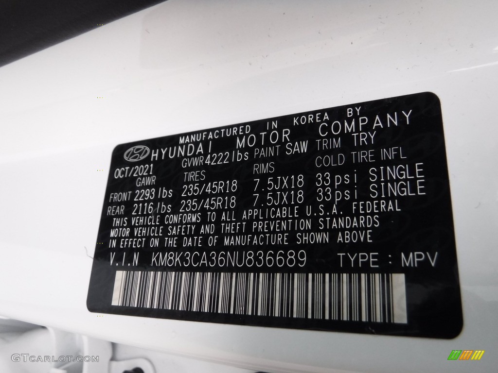2022 Kona Color Code SAW for Lunar White Photo #145527449